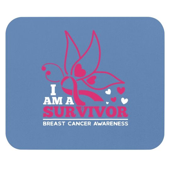 I Am A Survivor Pink Ribbon October Breast Cancer Awareness Mouse Pad