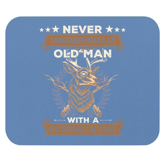 Never Underestimate An Old Man With A Hunting License Halloween Mouse Pad