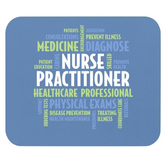 Nurse Practitioner Np Words Mouse Pad