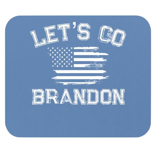 Let’s Go Brandon Conservative Us Flag Mouse Pad