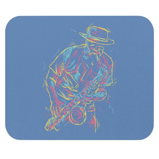 Jazz Music Saxophone Player Mouse Pad
