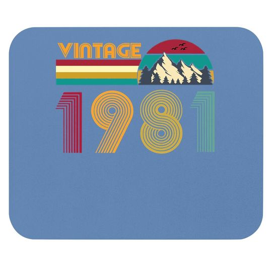 40th Birthday Gift 40 Years Old Retro Vintage 1981 Mouse Pad