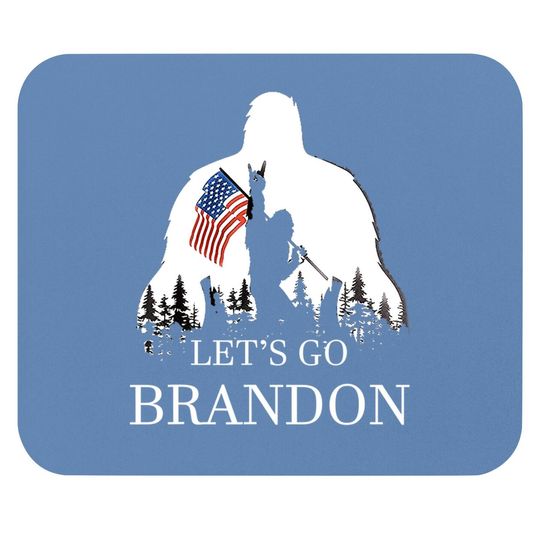 Let's Go Brandon Us Flag Bigfoot Mouse Pad