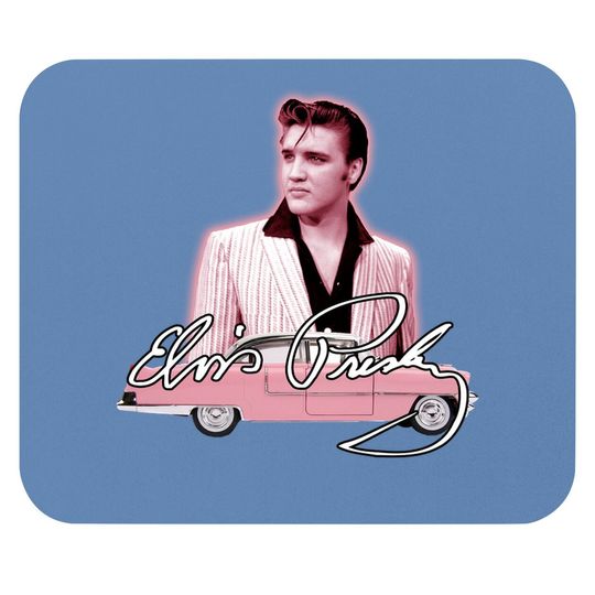 Elvis Pink Classic Car Mouse Pad