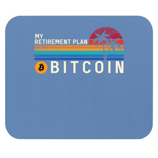 My Retirement Plan Bitcoin Mouse Pad, Sunset Btc Blockchain Mouse Pad