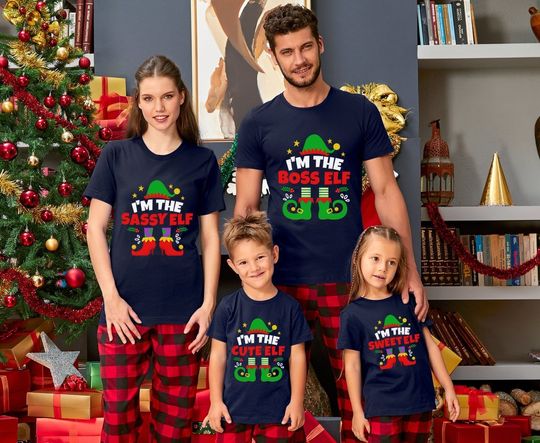 Elf  Matching Family Christmas Custom T Shirt