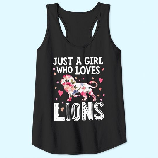 Just A Girl Who Loves Lions Tank Tops
