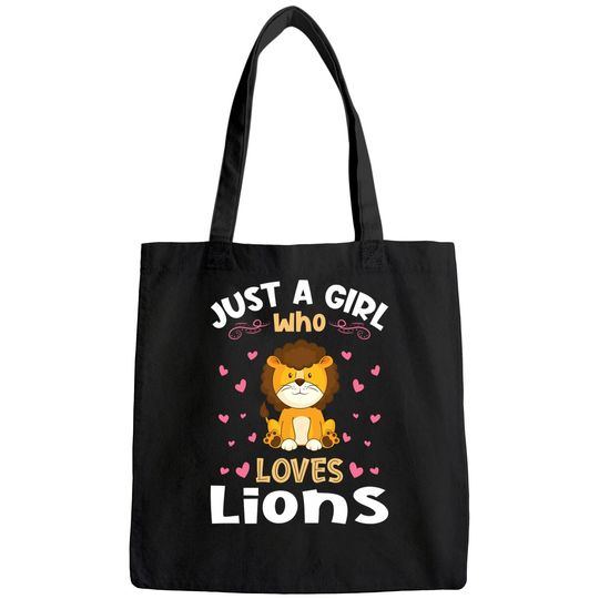 Just A Girl Who Loves Lions Cute Bags