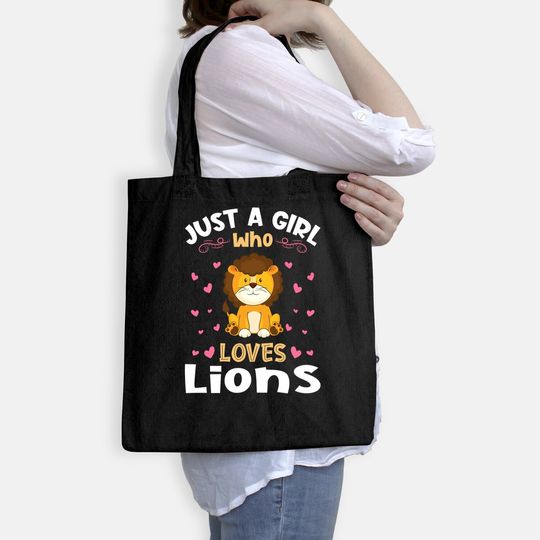 Just A Girl Who Loves Lions Cute Bags