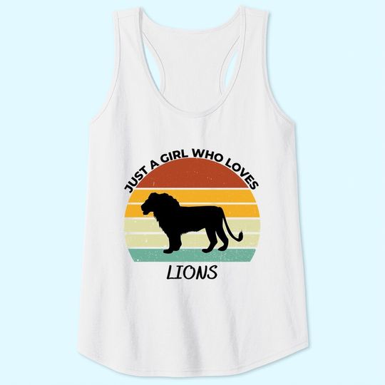 Just A Girl Who Loves Lions Classic Tank Tops