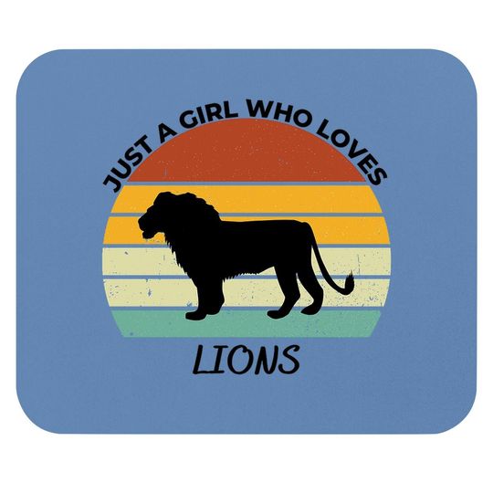 Just A Girl Who Loves Lions Classic Mouse Pads