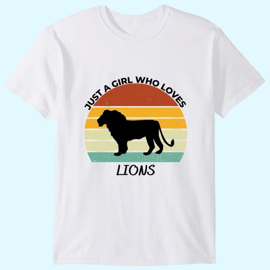 Just A Girl Who Loves Lions Classic T-Shirts