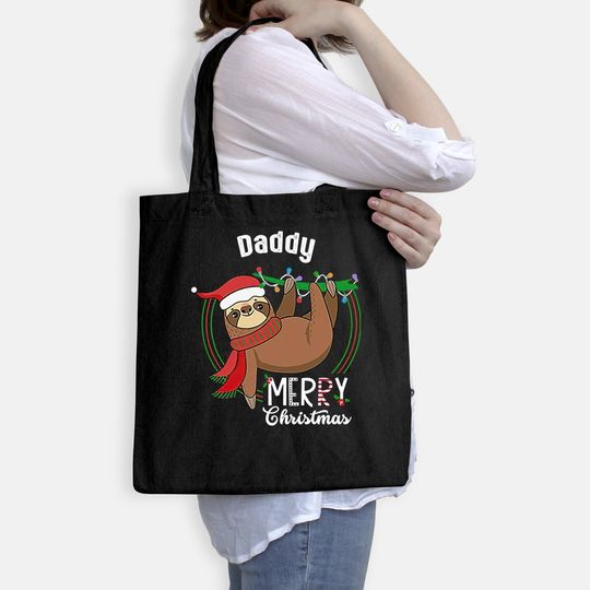 Custom Matching Sloth Merry Christmas Pajamas Daddy Bags