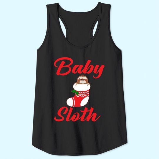 Sloth Christmas Family Matching Baby Tank Tops