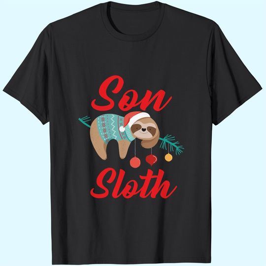 Sloth Christmas Family Matching Son T-Shirts