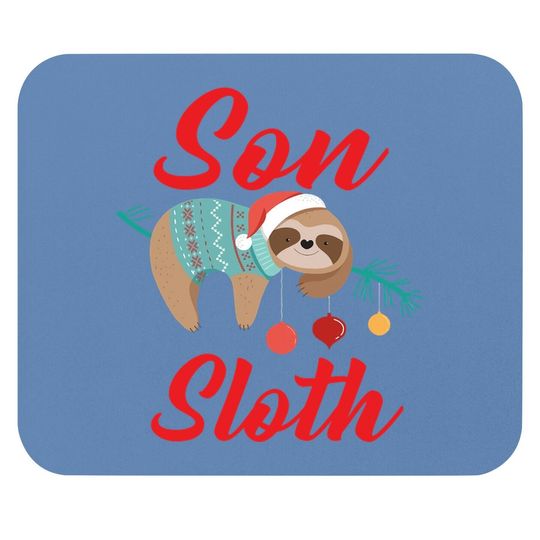 Sloth Christmas Family Matching Son Mouse Pads