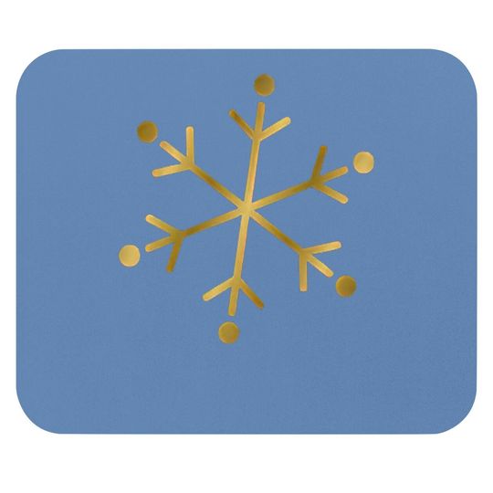 Gold Snowflakes Mouse Pads