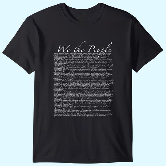 United States Bill of Rights US Constitution T Shirt