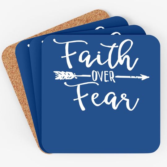 Cute Coaster, Faith Over Fear, Inspirational Coaster