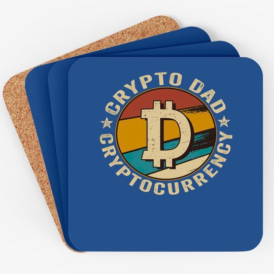 Crypto Dad Coaster, Bitcoin Millionaire Coaster, Crypto Trader, Dad Gift