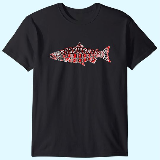 Salmon Native American Indian Pacific Northwest Coast Coho T-Shirt