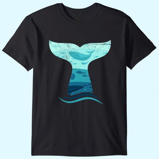 Whale Tail in Waves Orca Ocean T Shirt