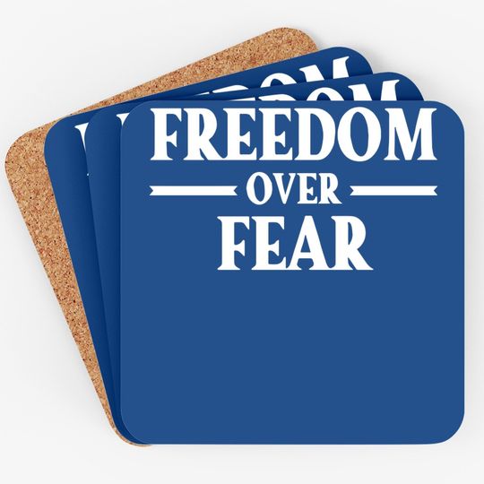 Freedom Over Fear Coaster, Freedom Coaster, Motivational Coaster