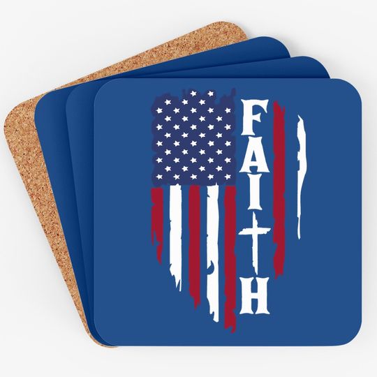 4th Of July Coaster American Flag Graphic Coaster Patriotic Stars Stripes Independence Day Tops