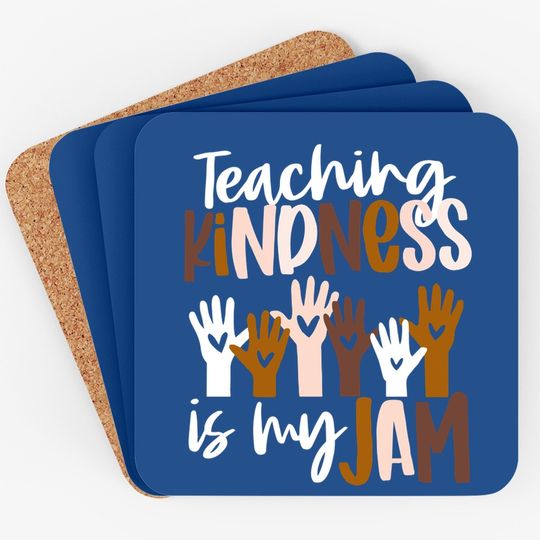 Teaching Kindness Is My Jam Teacher Coaster For Teacher Graphic Coaster Coaster Casual Short Sleeve Coaster
