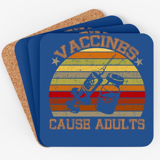 Ultrabasic Vintage Coaster Retro Vaccines Cause Adults - Funny Doctor Nurse Science Humor Coaster Coaster
