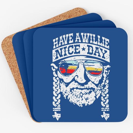 I Willie Love The Usa & Have A Willie Nice Day Short Sleeve Coaster Tops