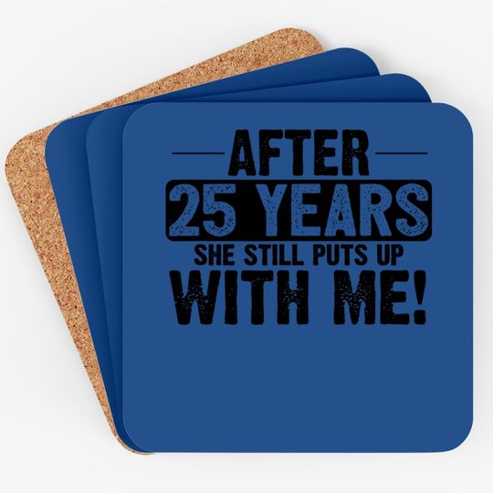 25th Anniversary 25 Years Marriage Husband Coaster