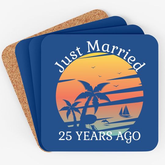 25th Wedding Anniversary Cruise Just Married 25 Years Coaster