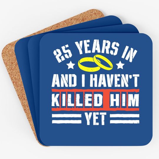 25th Wedding Anniversary Gift For Wife 25 Years Of Marriage Coaster