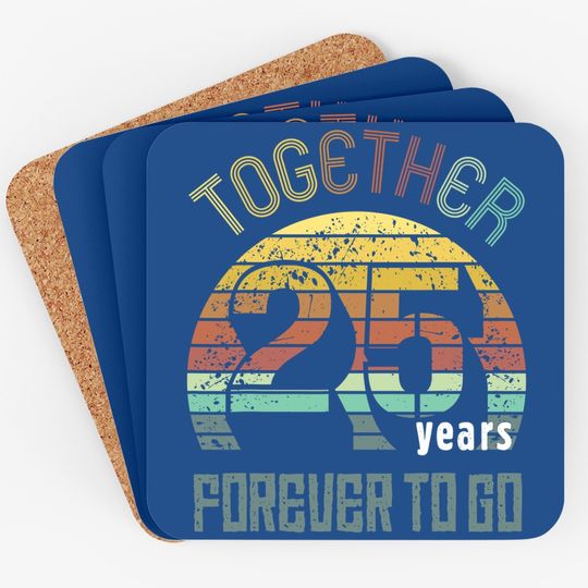 25th Years Wedding Anniversary Gifts For Couples Matching Coaster