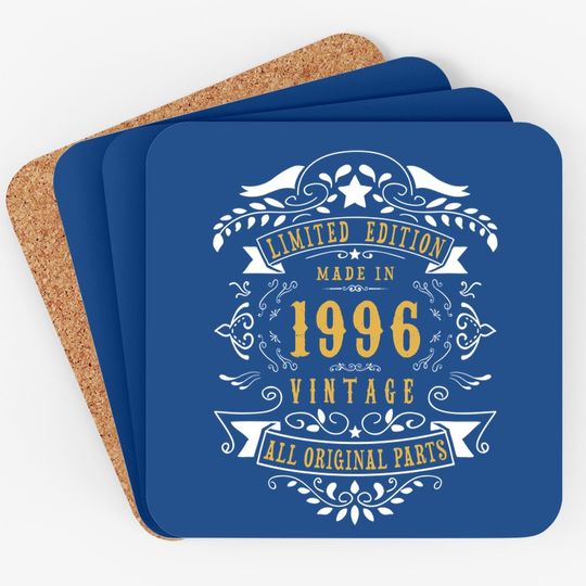 25 Years Old Made In 1996 25th Birthday, Anniversary Gift Coaster