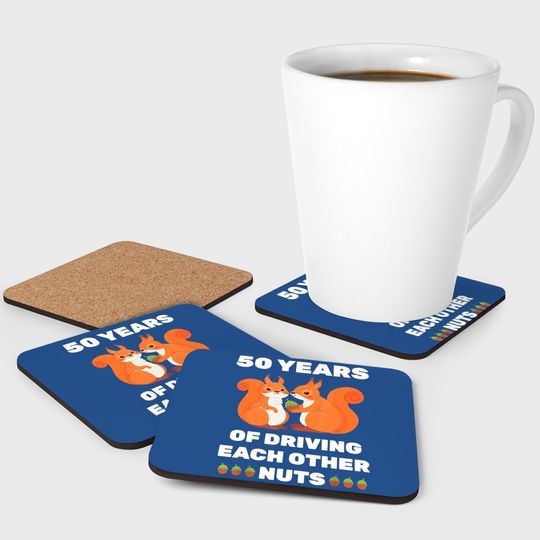 50th 50-year Wedding Anniversary Funny Couple For Him Her Coaster