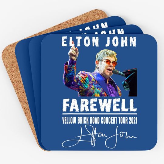 Graphic Elton Arts John Country Music Vintage Tour 2021 Arts Coaster