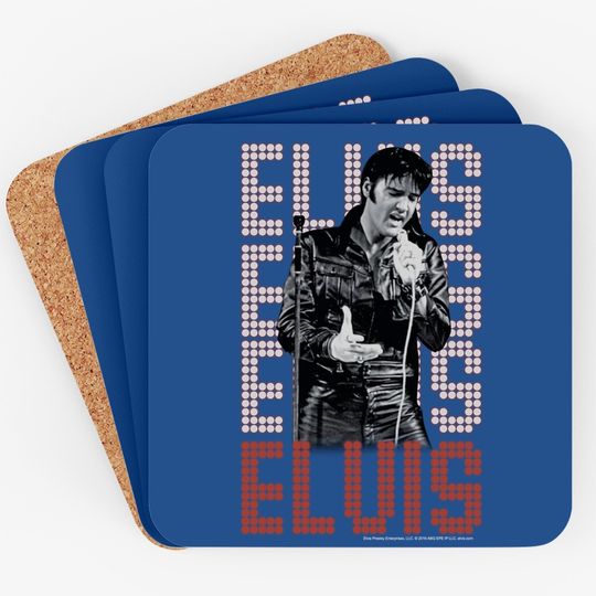 Elvis Presley King Of Rock And Roll Music Coaster