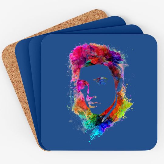 Elvis Presley Watercolor King Short Sleeve Coaster