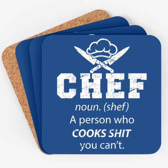 Funny Chef Coaster Gift For Cook Coaster Foodie Coaster Cooking Coaster