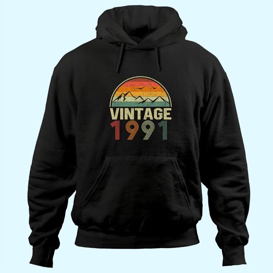 Classic 30th Birthday Gift Idea Vintage 1991 Hoodie