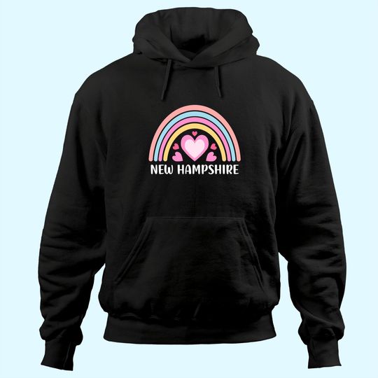 New Hampshire Rainbow Hearts Hoodie