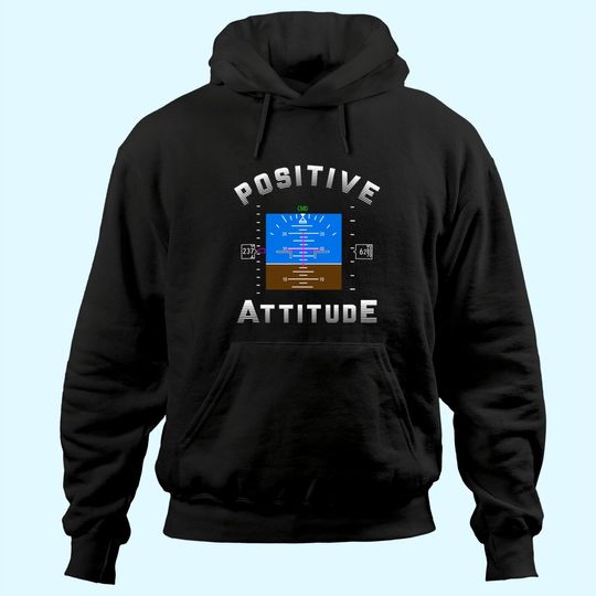 Positive Attitude Aviation Pilot Gift Primary Flight Display Hoodie