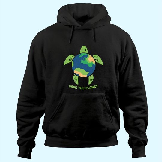 Save The Planet Earth Day Environment Turtle Recycle Ocean Hoodie