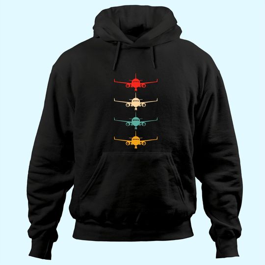 Aviation Airplane Flying Airline Funny Vintage Pilot Hoodie