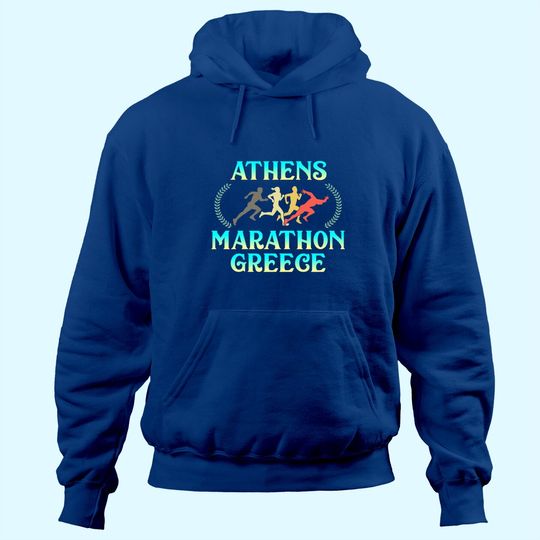 Athens Marathon Greece Greek Running Training Acropolis Hoodie