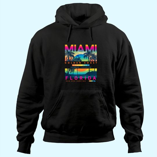 Miami Men's Hoodie Colorful Sunrise