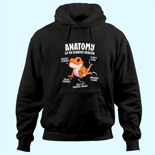 The Anatomy Of A Bearded Dragon Hoodie Gift For Reptile Lover Hoodie