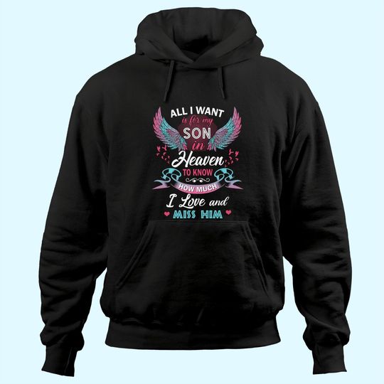 All I Want Is My Son In Heaven To Know How Much I Love And Miss Him Hoodie